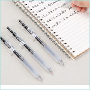 Colorlady - Bút gel bấm Deli Linfini SA575 ngòi ST 0.5mm mực nhanh khô bút bi nước màu đen màu xanh viết chữ trơn tru