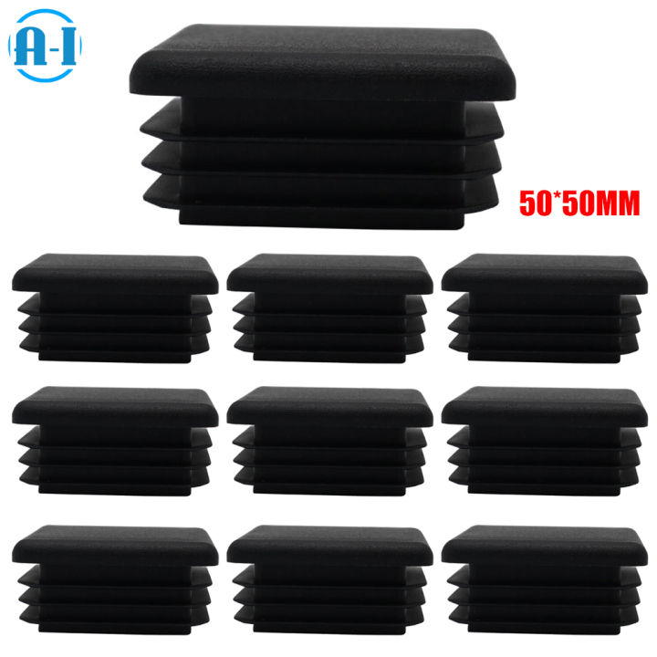 CaSuTong 12 Pack 2 Inch Square Black Plastic Plug, Tubing