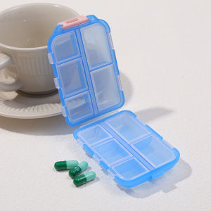 YESPERY Travel Pill Organizer Portable Pill Case 10 Grids Pill Travel Case Medicine Organizer Pill Box for Purse Travel Pill Container