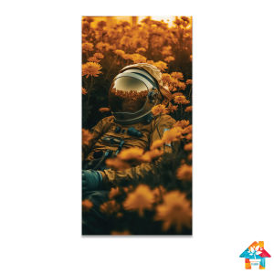 RUNABEE HIASAN DINDING 15X30CM DEKORATIF WALL ART SUN FLOWER POSTER KAYU ARTISTIK DEKORASI POSTER