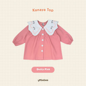 Yobebee Kanaya Top Atasan Blouse Katun Bordir Baju Kekinian Anak Perempuan 3-9 Tahun