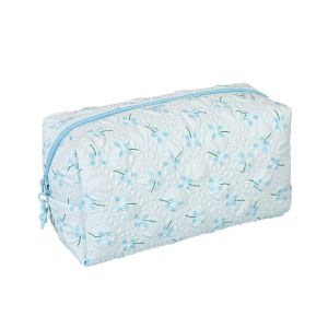 KINTHAZER อินส์ กระเป๋าเครื่องสำอางลายดอกไม้ นุ่มนุ่มๆ สไตล์เกาหลีแบบ กระเป๋าซิปเครื่องสำอาง แฟชั่นสำหรับผู้หญิง จุได้มาก ถุงเก็บเครื่องเขียน สำหรับผู้หญิง