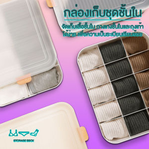 กล่องจัดระเบียบ กล่องเก็บชุดชั้นใน กล่องเก็บถุงเท้า กล่องจัดระเบียบ กล่องเก็บของ กล่องใส่ของ มีให้เลือก 2 สี#B-051