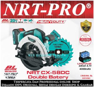 NRT-PRO CX58DC Circular Saw Cordless 7 Inch Mesin Circle Gergaji Kayu 7Inch CX 58 DC CX58 CX 58