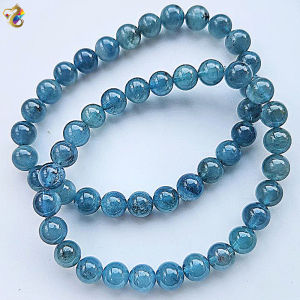 Premium Grade Natural Blue Raining Stormy Aquamarine Bracelet