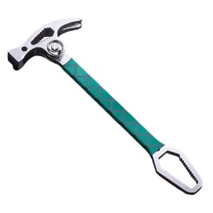KECTTIO Sừng Cừu Kết Nối Búa sừng cừu Kìm kéo đinh hình chữ V Thiết kế gấp gọn Cờ lê thanh nạy dụng cụ nâng móng Thực tế Tay cầm chống trượt Búa đa năng Chế tác gỗ