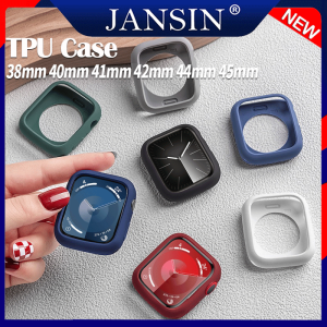 Soft Silicone Watch Cover Case For Apple Watch 9 45mm 41mm Protective Case for apple watch series 9 8 7 6 SE2 5 4 3 44mm 40mm 42mm 38mm