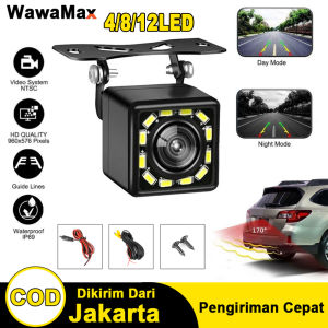 (BISA COD)Kamera Belakang Mobil Kamera Mundur Sensor Parkir CCTV Mobil Full HD Set 4/8/12 Led Hd Otomatis Kamera Cadangan Terbalik Penglihatan Malam（Kabel video 6m + kabel daya 1m）