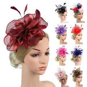 Sửa chữa resentment35re0 Phụ kiện tóc Hoàng Gia Ascot đua fascinators mũ đội đầu quyến rũ cho đám cưới Mũ đuôi tiệc trà Băng Đô Hoa gắn lông chim mũ nón