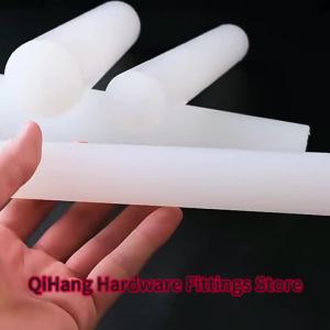 White PP Polypropylene Solid Rod 500mm Dia 8-50mm Wear Resistant Plastic Bar CNC Machinable for Industrial DIY Projects