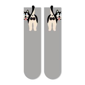 Stretchy Combed Cotton Crew Socks With Cute Dog Graphics Childrens Socks Sports Socks For Commuting Travel Office Use