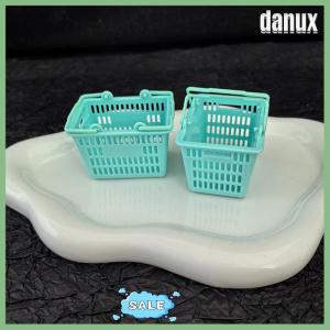 danux ตะกร้า1 12สำหรับใส่ของในบ้านตุ๊กตาของตกแต่งซูเปอร์มาร์เก็ตขนาดเล็กของเล่นสำหรับเด็ก