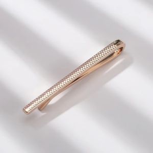 GURUNGMANI Elegant Tie Clip Copper Gentleman Tie Pin Fashion Textured Finish Tie Clasp Mens Groom