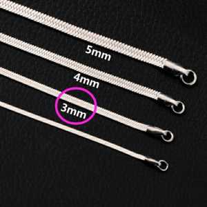 Kalung Titanium Import Flat Pipih Rata Gepeng Anti Karat Selamanya Super High Quality Premium Flate Warna Gold Silver Style Elegan Kasual Vintage Stainless Steel