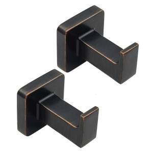 2PCS Square Hooks With Reinforced Base Vintage Bathroom Hardware Waterproof Coat Rack for Indoor Outdoor Use