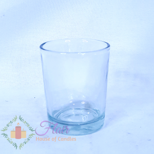 Flair Clear Glass Candle Container - Holder GC#01A Fit for Sigle Colored Vigil Candle 6.1cm Tall
