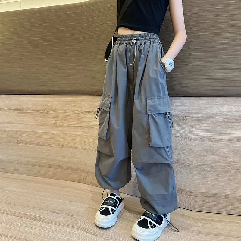 Cargo Pants for Kids Girls Jogger Pants 4 Pocket Cargo Baggy Pants 5-16  Years Old