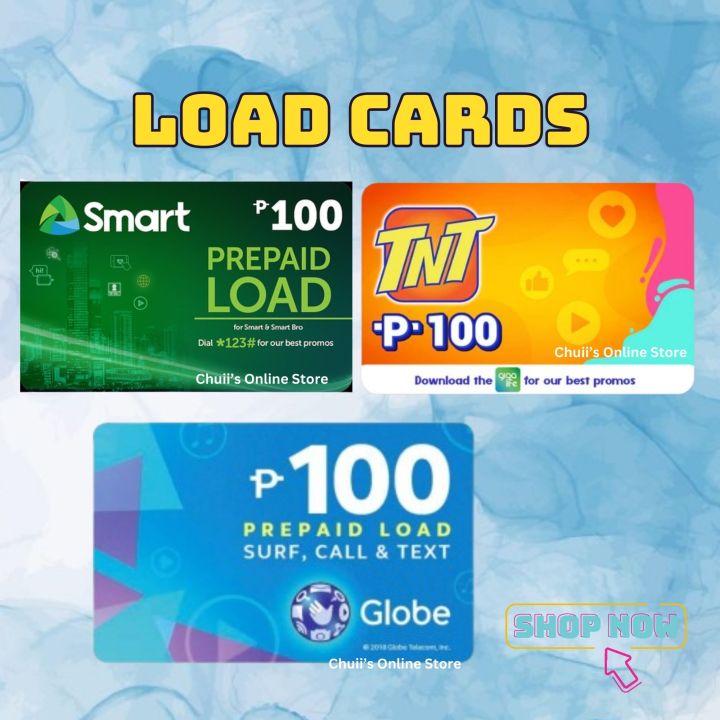 100 LOAD CARD GLOBE /SMART/ TNT | Lazada PH