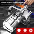 Headlamp rechargeable strong flash light head-mounted flashlight waterproof. 