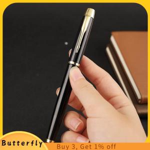 Butterfly Metal Ball Point Pen Clip Signature Ballpoint Pens For Business Writing Office Stationery Commercial Gift Pens
