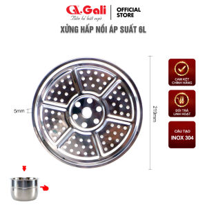 Xửng Hấp Nồi Áp Suất 6L – Inox 304 – Bền Đẹp – An Toàn Sức Khỏe