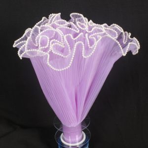 HEFEI Wave Yarn Flower Wrapping Cloth Pearl Lace Handmade Bouquet Gift Wrapping Mesh  Romomatic Roll Flower Bouquet Wrapping For Valentines Day Wedding
