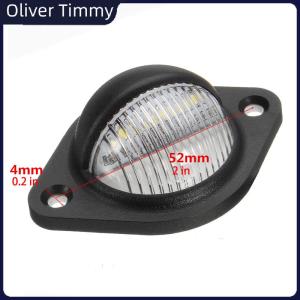 [Oliver Timmy] 1Pcs 12V LED Number License Plate Light For Car Boats Motorcycle Automotive Aircraft RV Truck Trailer Exterior Lamps LED Round License Plate Light Truck License Plate Light