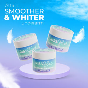 3 pcs RISS Glow Underarm Whitening Deo Cream - Naturally radiant well-nourished underarm