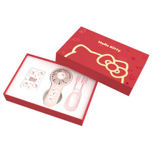 HelloKitty Gift Box Set Charging Treasure+Mini Handheld Fan+Pink Data Cable Gift