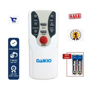 Đầu bấm từ xa quạt điều hòa Daikio DK-2500B DKA-02500B DKA-01500B - Hàng tốt kèm pin - Remote quạt điều hòa Daikio