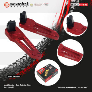 Scarlet Racing - Foot step F/s Belakang injakan kaki ADV 150 Full CNC black gold red silver