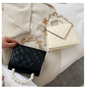 Handbeg Korean Fashion Top Seller Premium PU Fashion Women Sling Bag Handbag Pearl handbag beg tangan wanita Shoulder Bags Luss-136
