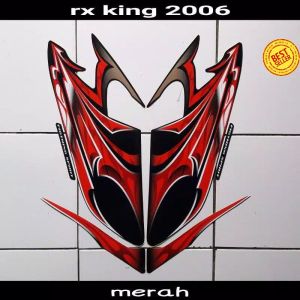 striping sticker lis body yamaha rx king 2006 hitam merah