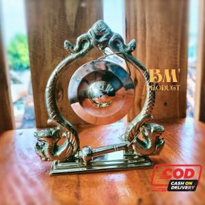 Miniatur Gong Naga Kuningan Gong Cantuk Besar 1 pcs Hiasan Meja