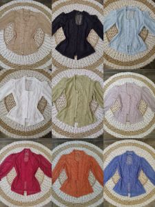 Setelan Kebaya Bali Modern Brokat Malika Bet Pecah dan Bawahan Stretch Panjang Batik Kebaya Wisuda Pengantin