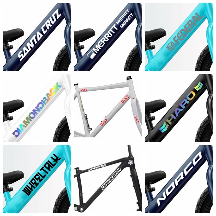 Reflective nine-piece set stickers are suitable for road bike