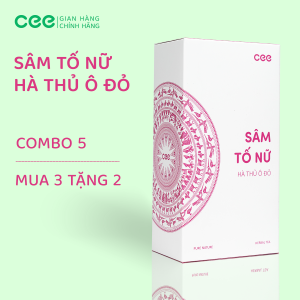 Combo 5 Hộp Trà Sâm Tố Nữ Hà Thủ Ô Đỏ 6 Vị CEE – Cân bằng nội tiết sáng da dưỡng tóc ngủ ngon