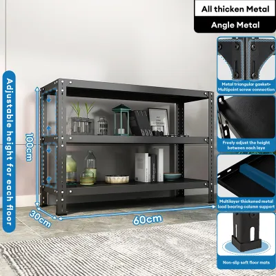 Metal Heavy Duty bookshelf Triangular Steel Shelf 5 Layer Rack Metal Rack Steel Storage Adjustable storage Rack display racks