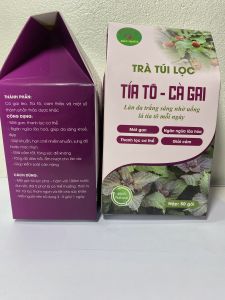 Trà tía tô túi lọc Bảo Khang (hộp 40 túi) tía tô khô trắng da ngăn ngừa lão hóa hạ sốt cho người ho hen giảm cân