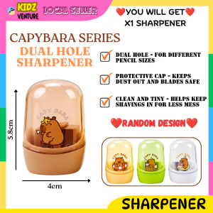Kpop Huntrix Dual Hole Pencil Sharpener Kids Student School Stationery Mini Double Hole Manual Sharpener Pengasah 双孔削笔器