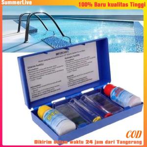 Alat Tes Air Kolam Renang Cepat Klorin Alat Tes Air Kolam Renang 2 Arah/2 In 1 Tes Kit Kolam Renang