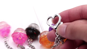 Resin Candy Keychain Detailed Lollipop Shaped Key Ring For Keys Bag Charm Lightweight Decoration Multiple Color Options