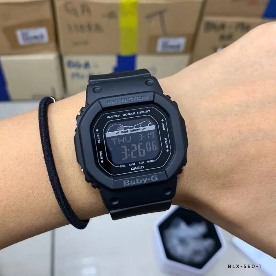 OFFICIAL WARRANTY Casio Baby G BLX 560 1 G LIDE Tide Graph Digital Black Resin Sports Watch BLX560 BLX 560 BLX560 1 BLX 560 1DR Lazada