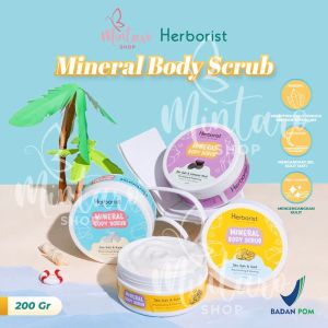 Herborist Mineral Body Scrub 200gr Sea Salt & Kaolin || Sea Salt & Volcanic Mud || Sea Salt & Gold