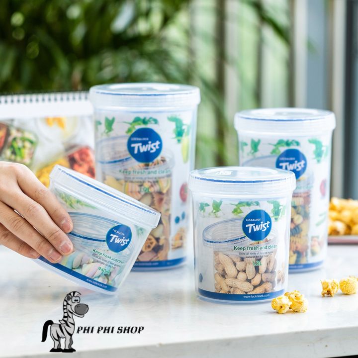 Hộp nhựa nắp vặn Lock&Lock Twist đựng thực phẩm nhiều dung tích chọn ...