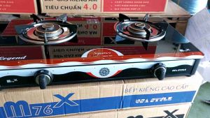 Bếp gas đôi kiếng đầu đốt bằng đồng dày cao cấp