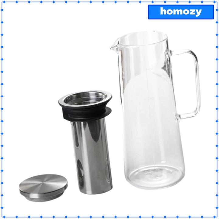 Home Hero Cold Brew Coffee Maker - 32oz Glass Mason Jar With Stainless Steel Filter & 2 Lids