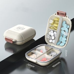 (S/L Size) Portable 7-Grid PP Medicine Box | Medicine Storage Holder Kotak Penyimpanan Ubat 便携小药盒