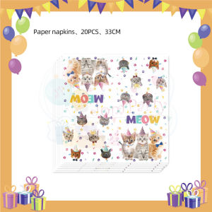 JomParty Cat Lovers Birthday Party Decor Mix Match Kids Event Pesta Hari Jadi Pencinta Kucing Kreatif Comel