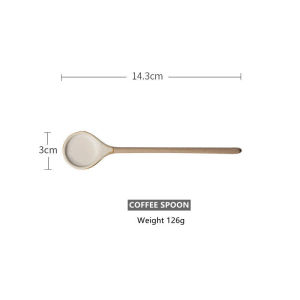 OMK Retro Style Rough Pottery 300ML Coffee Cup & Saucers Ceramic Mug